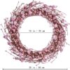 J'FLORU Pink Valentine’s Day Wreaths for Front Door 20 Inch Valentines Day Wreath Valentines Wreath with Cute Hearts and Berries Valentine’s Day Gifts Anniversary Wedding Decorations