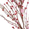 J'FLORU Valentines Day Decorations 4.5FT Artificial Valentine’s Day Garland Pink White Berry Garlands with Pink Hearts for Valentine Wedding Anniversary Party Decor