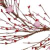 J'FLORU Valentines Day Decorations 4.5FT Artificial Valentine’s Day Garland Pink White Berry Garlands with Pink Hearts for Valentine Wedding Anniversary Party Decor