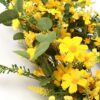 J'FLORU Artificial Spring Wreath 22 Inch Summer Wreaths for Front Door Yellow Daisy Wreath for Indoor Outdoor Home Decor and Easter Celebration