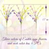 J'FLORU Easter Flower Decorations 12 Pack Easter Egg Picks Artificial Forsythia Flowers with Eggs for Floral Arrangements Table Centerpieces
