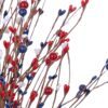 26 J’FLORU 4th of July Patriotic Tree,17 Inch Red White Blue Berry Stem Picks with Stars Patriotic Branches Decorations for Independence Day Memorial Day Flag Day Decor