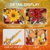 31 (5) J'FLORU Artificial Fall Flowers 12 Pack Fall Floral Picks 17 Inch Autumn Flower Stems for Thanksgiving Harvest Vases Centerpieces Flower Arrangements