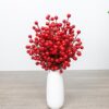 32 (2) J'FLORU 50 Pack Christmas Tree Decorations 6.5 Inch Artificial Berry Stems Red Berry Picks for Xmas Winter Christmas Tree Ornaments Centerpieces Flower Arrangements