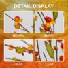 40 (5) J'FLORU Artificial Fall Decorations for Home 12 Pack Fall Floral Picks 17 Inch Orange Berry Stems for Autumn Flower Arrangement Centerpieces Thanksgiving Decor