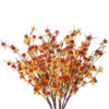41 J’FLORU 6 Pack Fall Picks,17” Tall Fall Berry Stems Autumn Orange Spray with Red Berries for Fall Home Decor and Thanksgiving Day Harvest Festival Celebration (Orange Leaves and Red Berries)