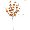 42 J’FLORU 6 Pack Fall Picks,17” Tall Fall Berry Stems Autumn Orange Spray with Red Berries for Fall Home Decor and Thanksgiving Day Harvest Festival Celebration (Orange Leaves and Red Berries)