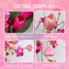 J'FLORU 22 Inch Valentines Day Wreath Pink Valentine's Day Wreaths for Front Door Tulip Wreath with Red Hearts and Berries for Valentine Wedding Anniversary Candlelight Dinner